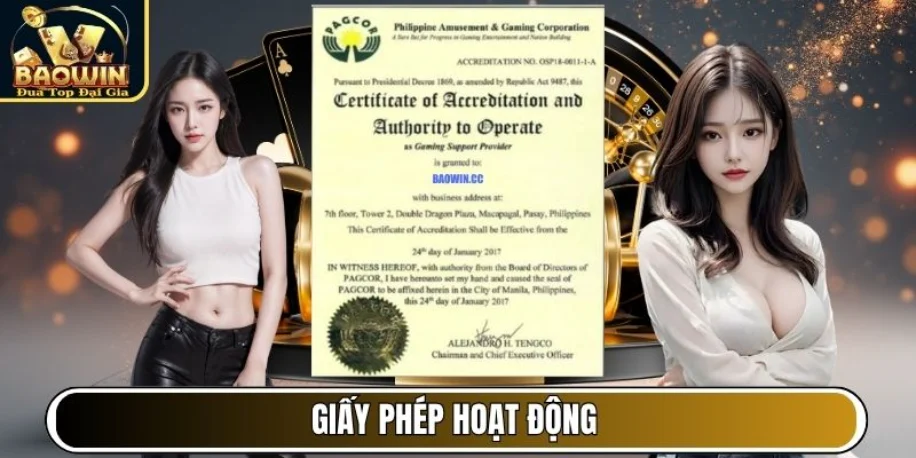 Baowin - Cổng Game Giải Trí Đẳng Cấp Với Thưởng Cạnh Tranh 10 Giấy phép hoạt động
